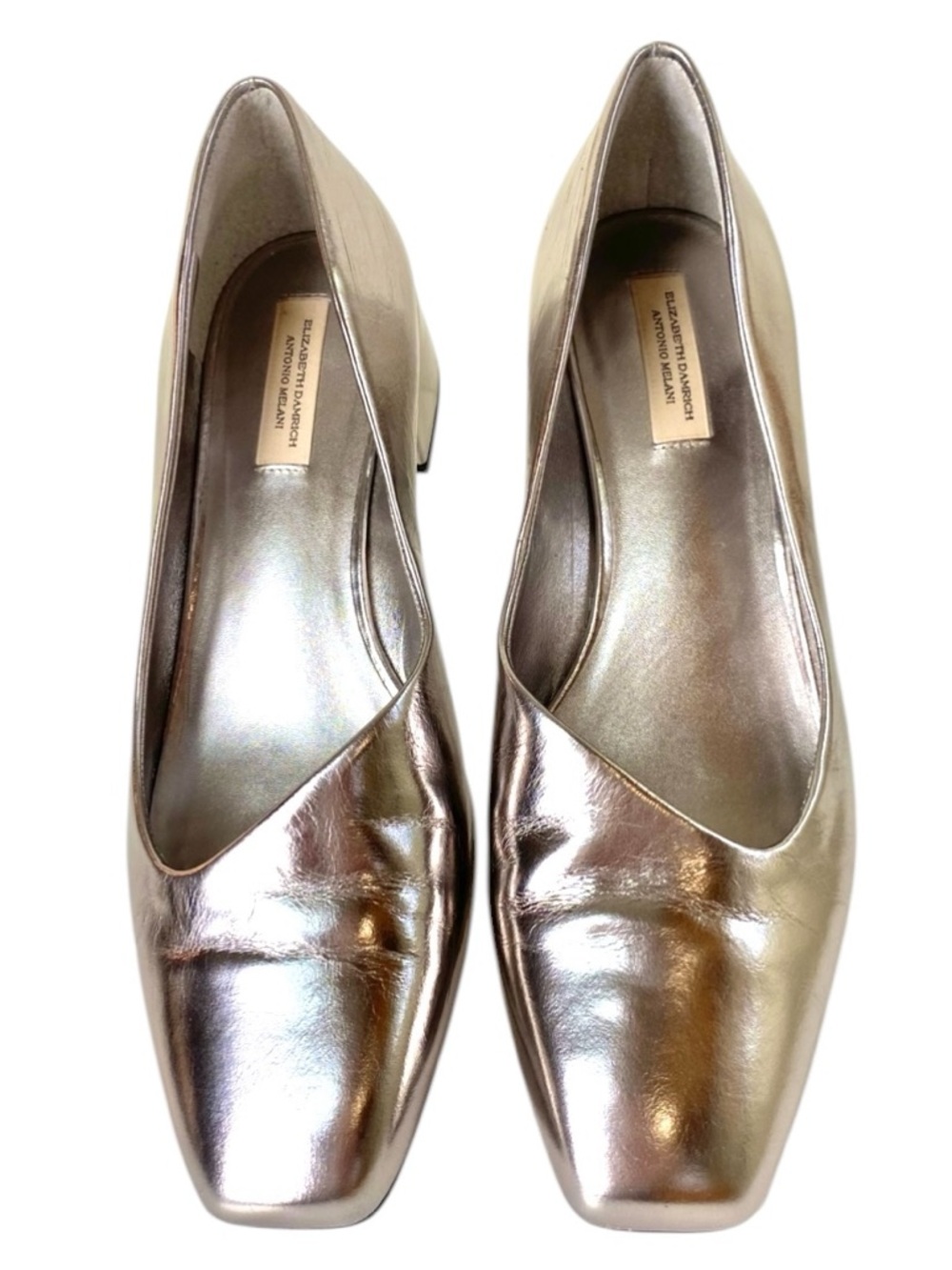 Elizabeth Damrich ~ Antonio Melani Metallic Silver Charlie Flats Size 10